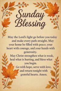 Sunday Morning -Prayers- And Blessings